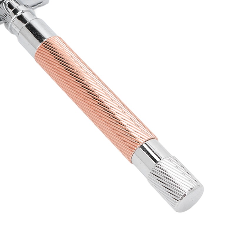 Double Edge Safety Razor Long Handle Zinc Alloy Manual Safety