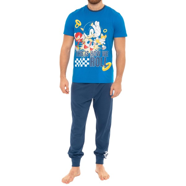 Sonic Pyjamas | Men's Long Pyjamas | Pyjamas for Men | S-XXL, blue