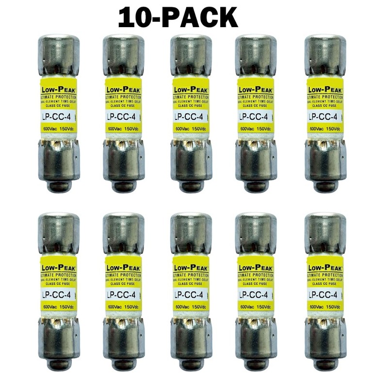 10-Pack New LP-CC-4 LP-CC-4A LP-CC 4A 600Vac Time Delay Fuse,LP-CC-4A