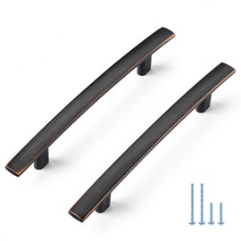 Ravinte 25 Pack 4 Inch Oil-Rubbed Bronze Curved Cabinet Handles Drawer Pulls for Kitchen Cupboard Arch Pulls for Dresser Drawer Cabinet Hardware