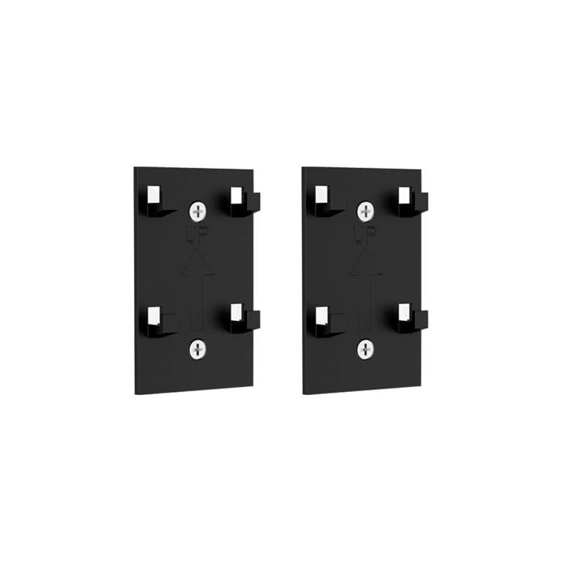 HeQe 2 Pack Fixed Adhesive Plate (Black)-Hat Organizer Accessories