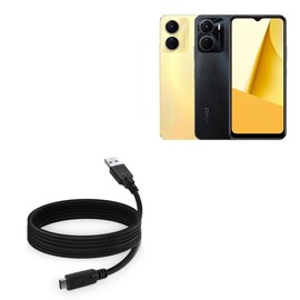 BoxWave Cable Compatible with vivo V25 - DirectSync - USB 3.0 A to USB 3.1 Type C, USB C Charge and Sync Cable - 6ft - Black