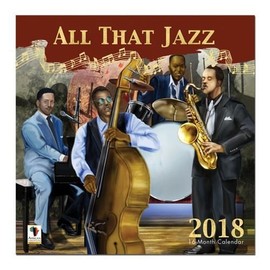 Black Cards WC167 All That Jazz 2018 Wall Calendar, Brown