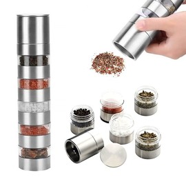 Pepper Mill, Spice Bottle Condiment Container, Manual, Salt Mill, Pepper Mill, Pepper Container, Case, Bottle, Multi-Function Mill, Pepper Spice, Spice Mill, Rock Salt, Pepper, Camping Seasoning,