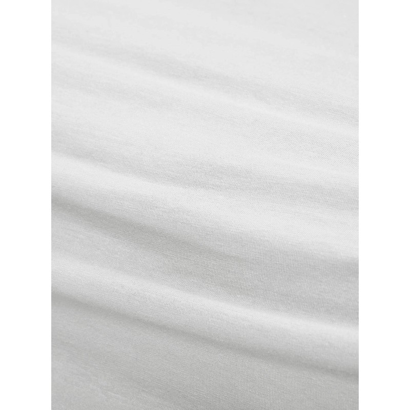 ESSENZA The Perfect Organic Jersey Fitted Sheet, White, 140-160 x