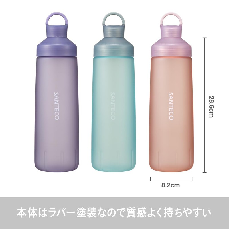 CB Japan SANTECO Water Bottle, Direct Drinking, Rubber Paint, Pink,