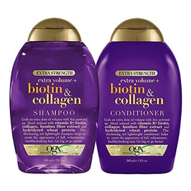 OGX, Acondicionador, Biotin & Collagen Extra Strength Conditioner, 385 ml + OGX, Shampoo, Biotin & Collagen Extra Strength Shampoo, 385 ml