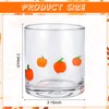 AimFun 2Pcs Pumpkin Icon Juice Glasses Fall Handblown Cocktail Glass