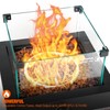 ONLYFIRE OUTDOOR LIVING 15.7" Portable Propane Gas Fire Pit Side-Mounted,