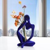 Abstract Thinker Statues and Sculptures, Resin Blue Flocked Thinker Statue
