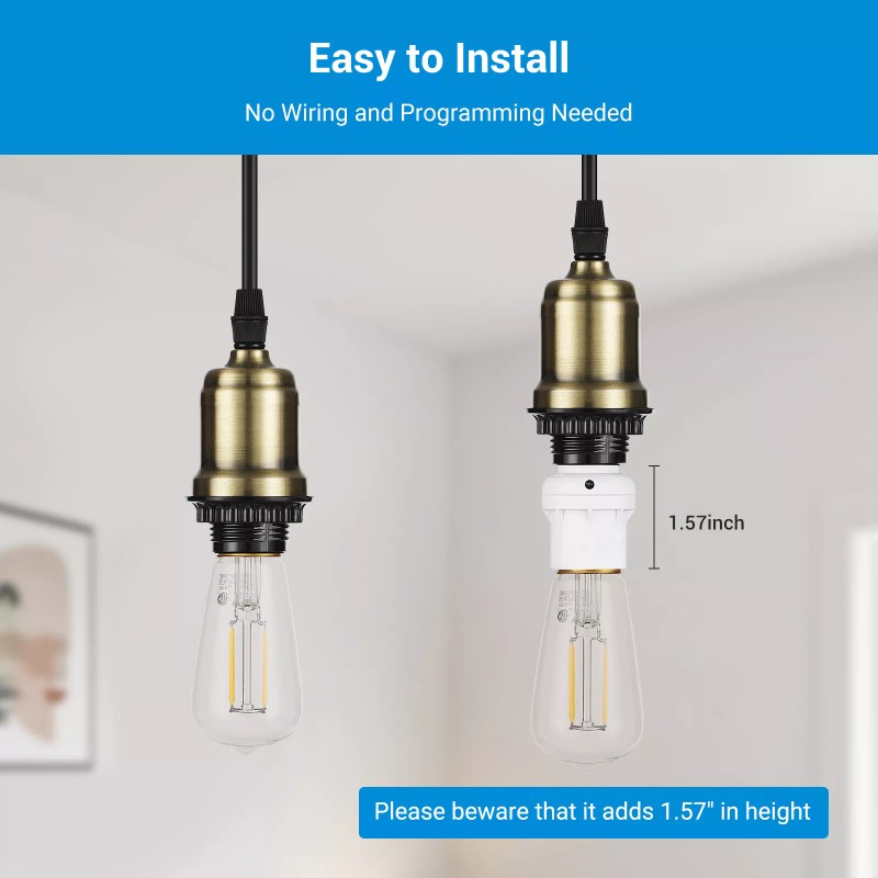 DEWENWILS Dusk to Dawn Light Bulb Socket Light Sensor Socket
