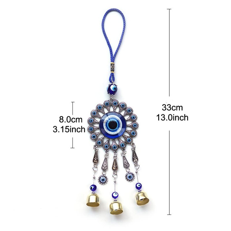 Zingtsing Evil Eye Wall Hanging Decor, Evil Eye Wind Chime,