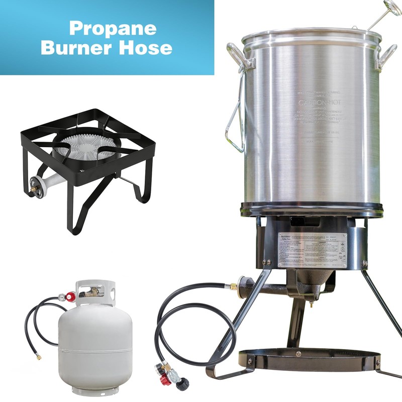 WADEO 4 FT 0-30 PSI Adjustable High Pressure Propane Regulator