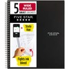 Five Star Spiral Notebook + Study App, 5 Subject, Wide