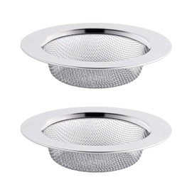 Drain Strainer Stainless Steel Rustproof Set of 2, 11.5 cm Hair Strainer Shower, Sink Strainer for Kitchen