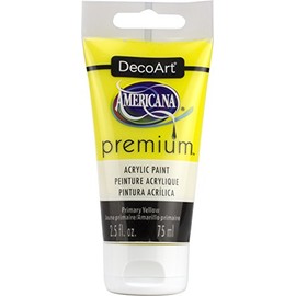 Premium Acrylics Primary Yellow Artist Paint, Acrylic, 3.8 x 3.8 x 13.7 cm