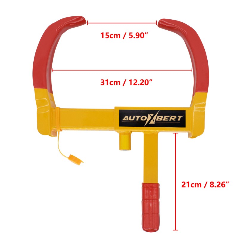 AUTOXBERT 2PCS AntiTheft Wheel Clamp Boot Tire Lock Trailer for