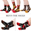 ZAKASA Men’s Toe Socks Cotton Five Finger Crew Socks Athletic