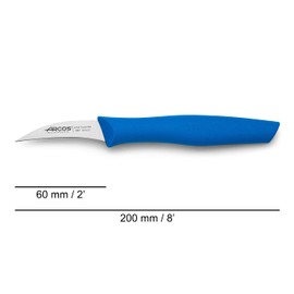 Arcos Serie Nova - Schälmesser - Klinge Nitrum Edelstahl 60 mm - HandGriff Polypropylen Farbe Blau