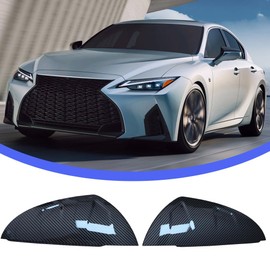 Mactoom Mirror Caps Covers Compatible with Lexus Is300/Is350/IS500 2021-2023 All Models Side Door Rearview Mirror Cap Trim Accessories (Carbon Fiber Style)