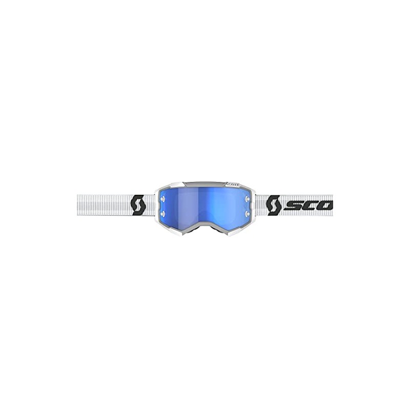 Scott Fury MX Goggle Cross/MTB Glasses White/Blue Chrome Works