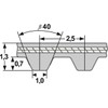 ConCar Zahnflachriemen PU Zahnriemen metrisch, Profil: 12 T2,5 420