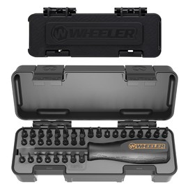 Wheeler Space Saver Screwdriver Set with Magnetic Screwdriver Handle, Bit Assortment and Storage Case for Maintenance