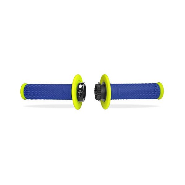 Progrip 708 Grips with Latch - Neon Blue Yellow