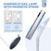 SAVILAND Handheld Magnetic U V Light for Nails: Silver 2-in-1
