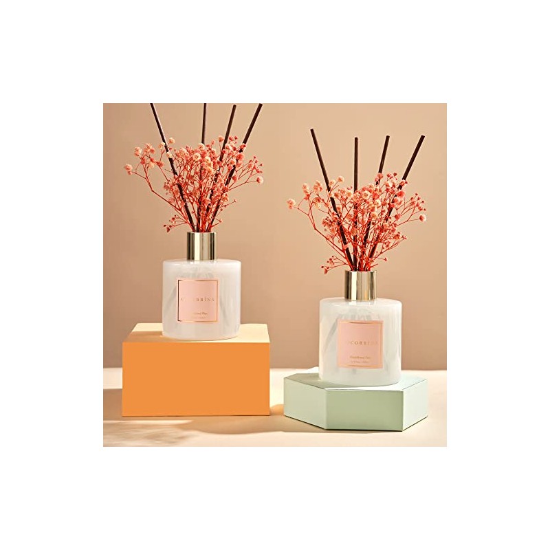 Cocorrína Premium Reed Diffuser Set with Preserved Baby's Breath &
