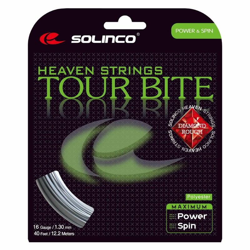 Solinco Tour Bite Diamond Rough String Set - Silver, 1.25
