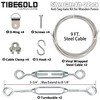 TIBEGOLD Anti Sag Gate Kit for Wooden Fence, Silver Anti-Sagging
