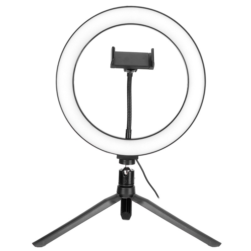LED Ring Light 10 Levels Dimming Desktop Fill Lamp with