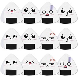 Púas de guitarra finas, púas de ukelele blancas de sushi con patrón de bolas de arroz clásicas, triángulo, 0.46 mm, púas de guitarra ligera, paquete de 12 para bajo, guitarra acústica y eléctrica