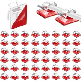 50 Piezas Clips Organizador de Cables Autoadhesivo, Transparente
