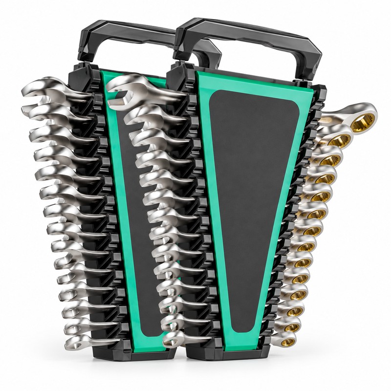Ratcheting Combination Wrench Set for Auto & Home Repairs –