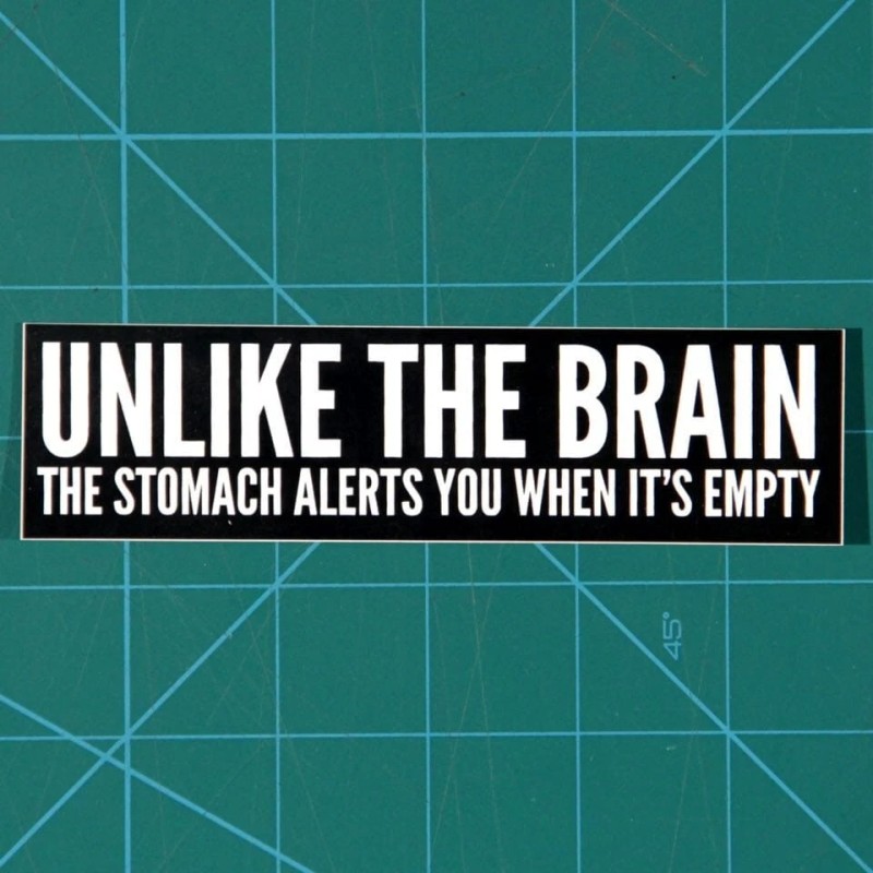 Under Design Unlike the Brain, The Stomach Alerts You When