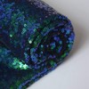 ShinyBeauty Ombre Peacock Mini Disk Sequin on Mesh Fabric Green