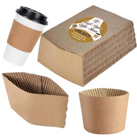 Under the Sun Products Kraft Coffee Sleeves for 10-20oz Cups (200)