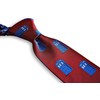 Frederick Thomas Burgundy tie with Doctor Who Tardis Phonebox design