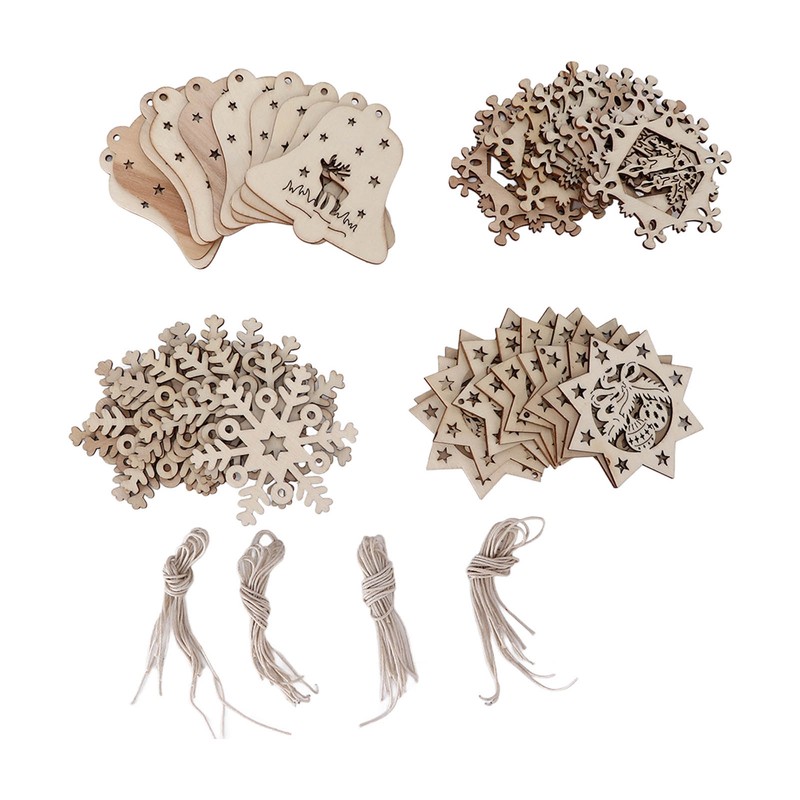Wooden Pendants Unique Hand Made DIY Artworks Handicrafts Wood Chips