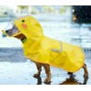 Scheppend Dog Raincoat,Adjustable Waterproof Cloak Pet Hooded Raincoat Jacket,Cute Yellow