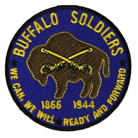 Embroidered Patch - Patches for Women Man - Buffalo Soldiers Round Patch - Color - Veteran Owned Business.