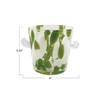 Creative Co-Op 32-Ounce Confetti Glass Ice Bucket with Handles, Yellow