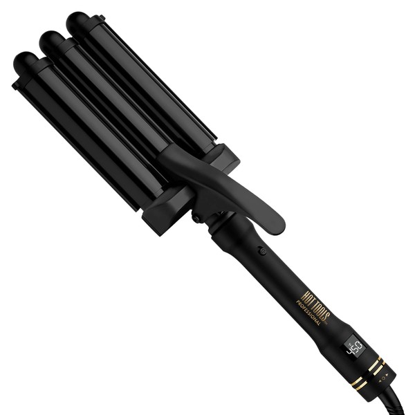 Hot Tools Pro Artist - Ondulador digital de 3 barriles para el cabello, ondas ultra elegantes al instante (tamaño grande)