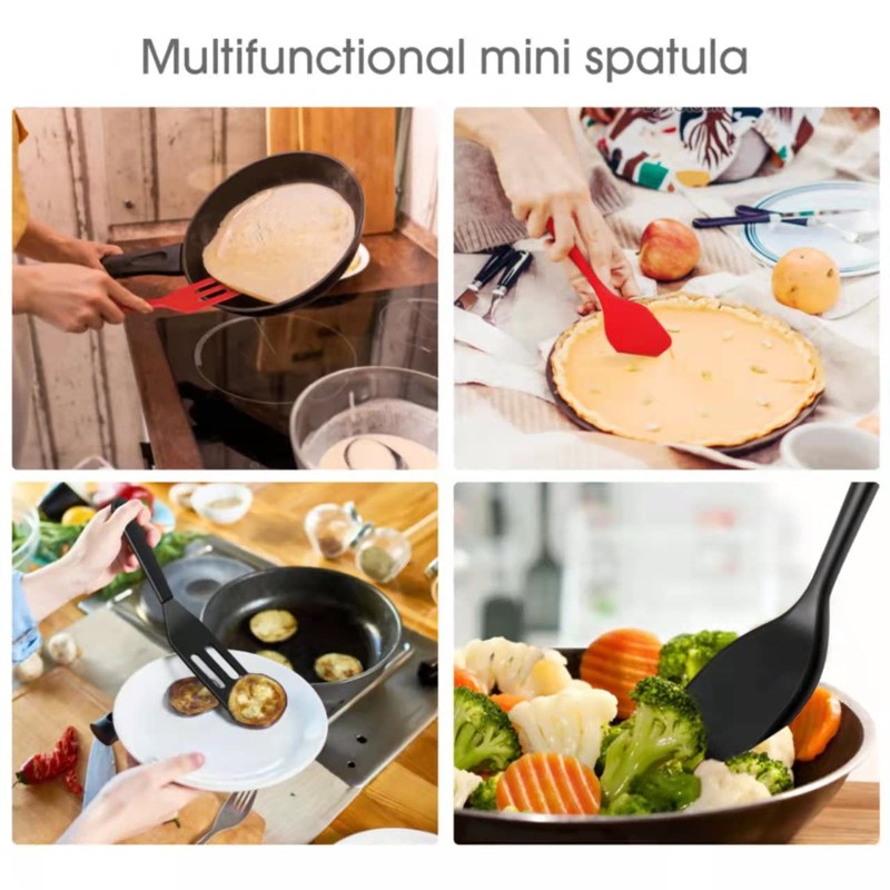 Armrouns Mini Serving Spatula 2pcs set, Silicone Serve Turner Heat-Resistant