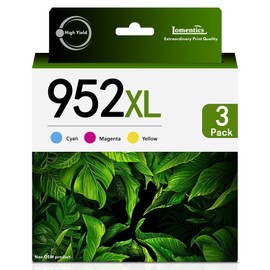952XL High-Yield Cyan, Magenta, Yellow Ink Cartridges (3-Pack Color) Replacement for HP 952 952XL Ink Work with OfficeJet Pro 7740 7720 8210 8710 8720 8702 8725 Printer