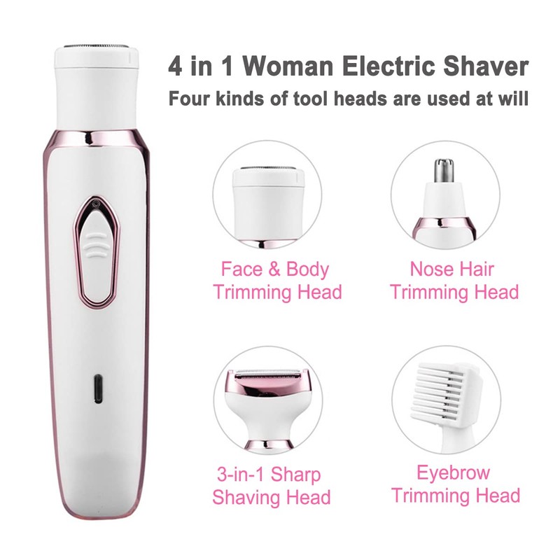 ANFOOS Electric Razor for Women,Hair Trimmer for Face Nose Eyebrow