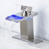 Y-Garhe LED Bathroom Sink Faucet - Brushed Nickel Single Hole