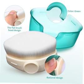 MERRYHAPY Foundation Brush with Cover Flat Top Makeup Applicator for Liquid and Powder Densely Packed Bristles for Even Application Comfortable Use for Travel and Daily Makeup